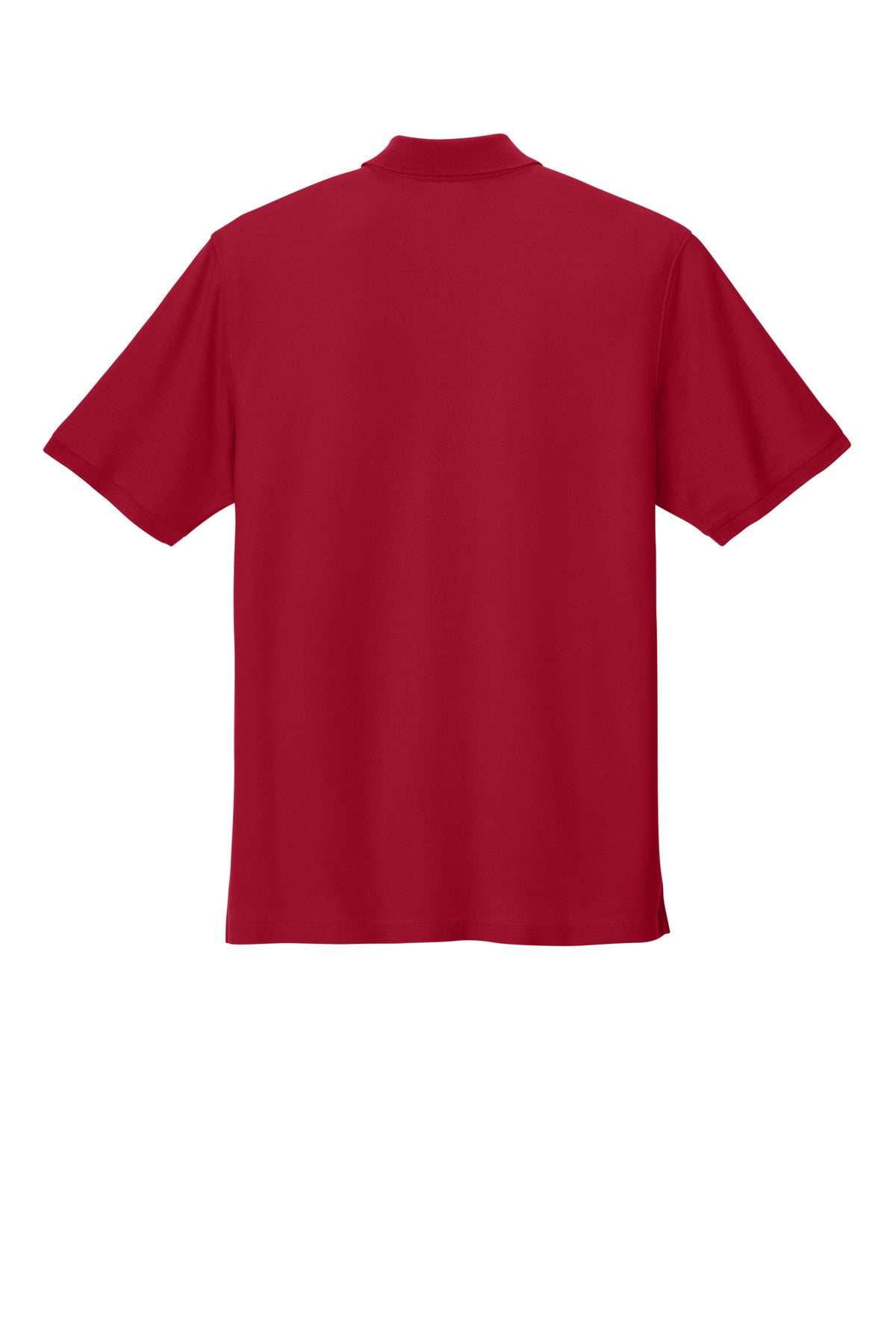 Rear View of Red Port Authority Wearever Signature Pique Polo K200