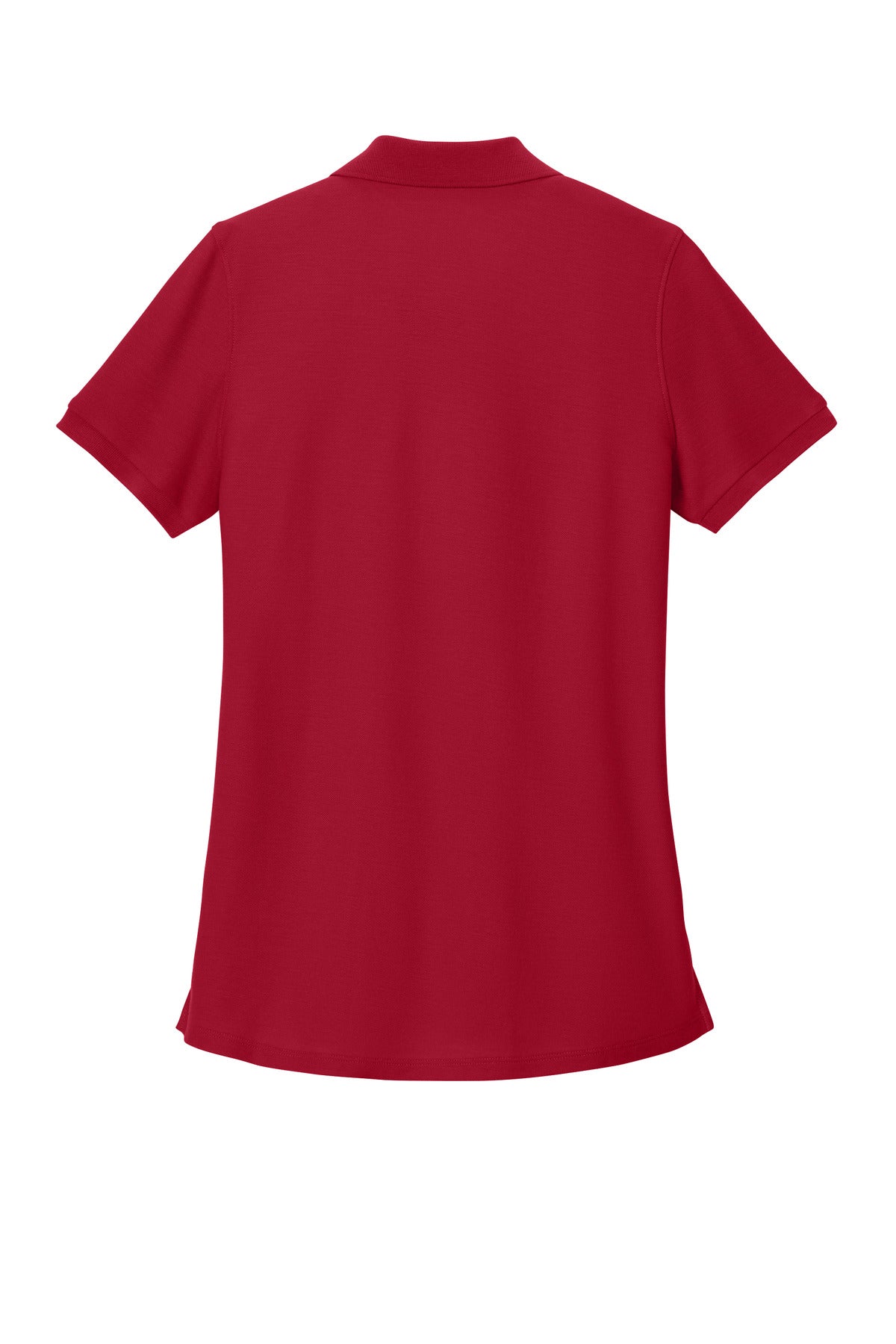 Rear View of Red Port Authority Women's Wearever Signature Pique Polo LK200