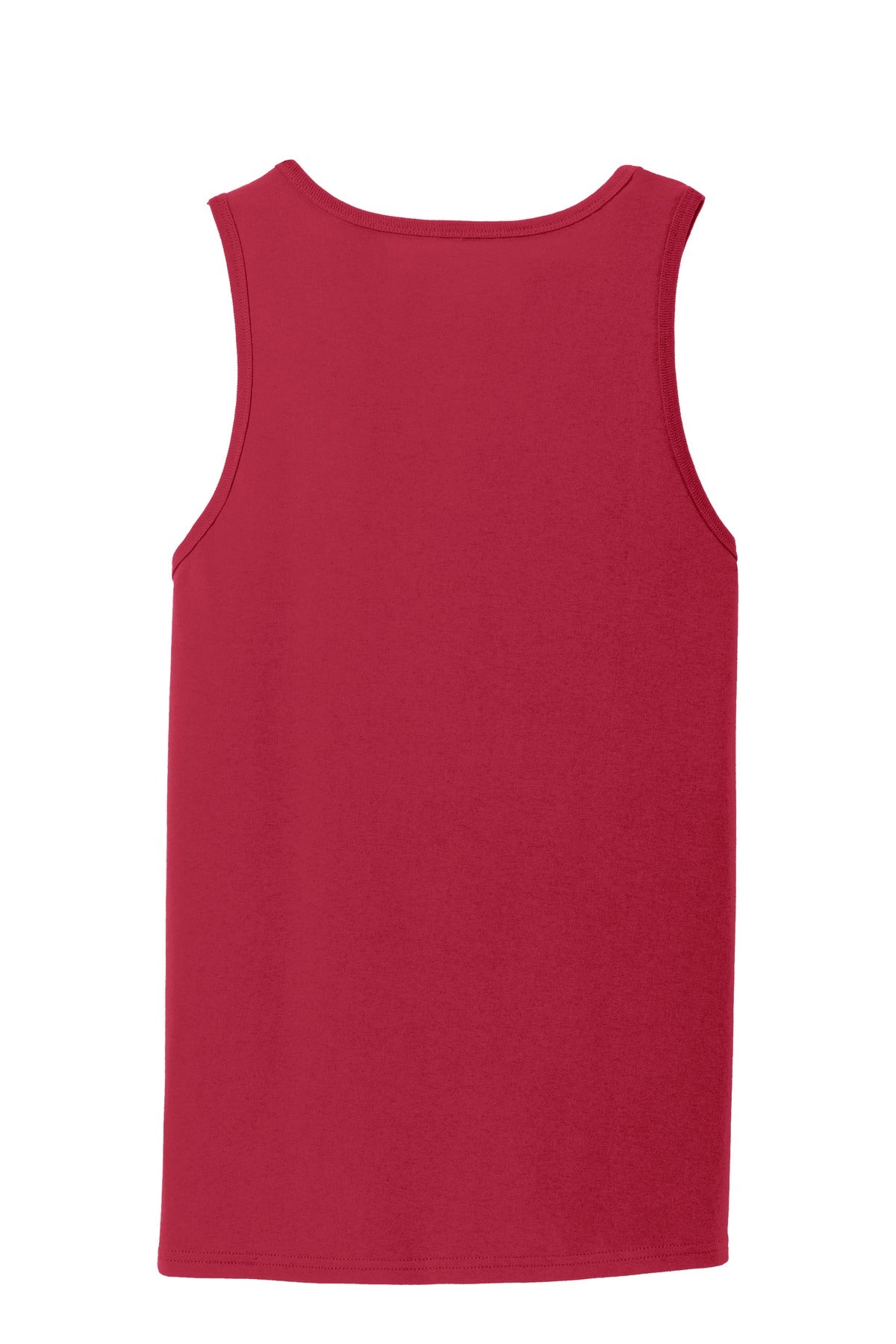 Rear View of Red Port & Co Core Cotton Tank Top. PC54TT