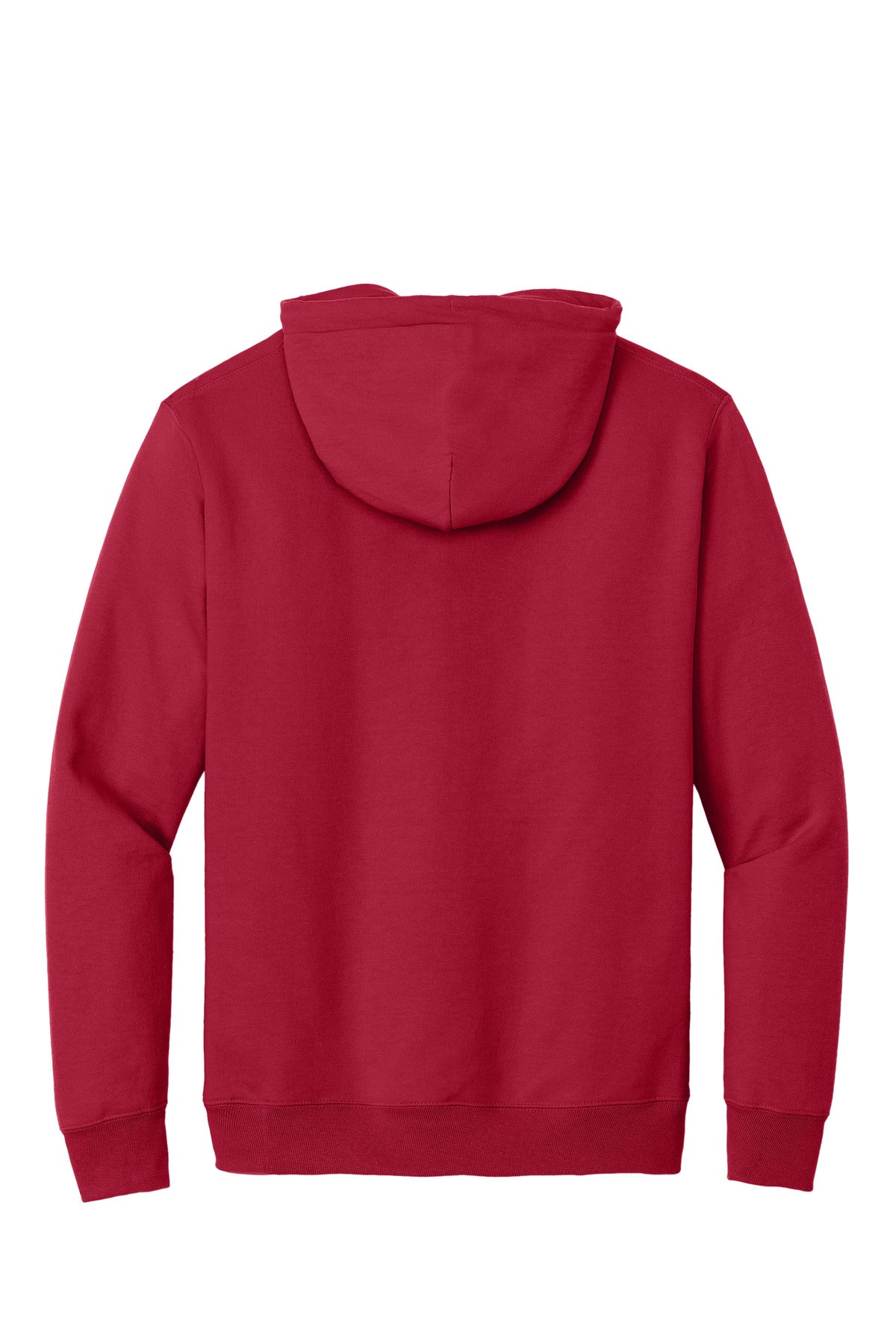 Rear View of Red Port & Co Essential Fleece Pullover Hooded Sweatshirt. PC90H