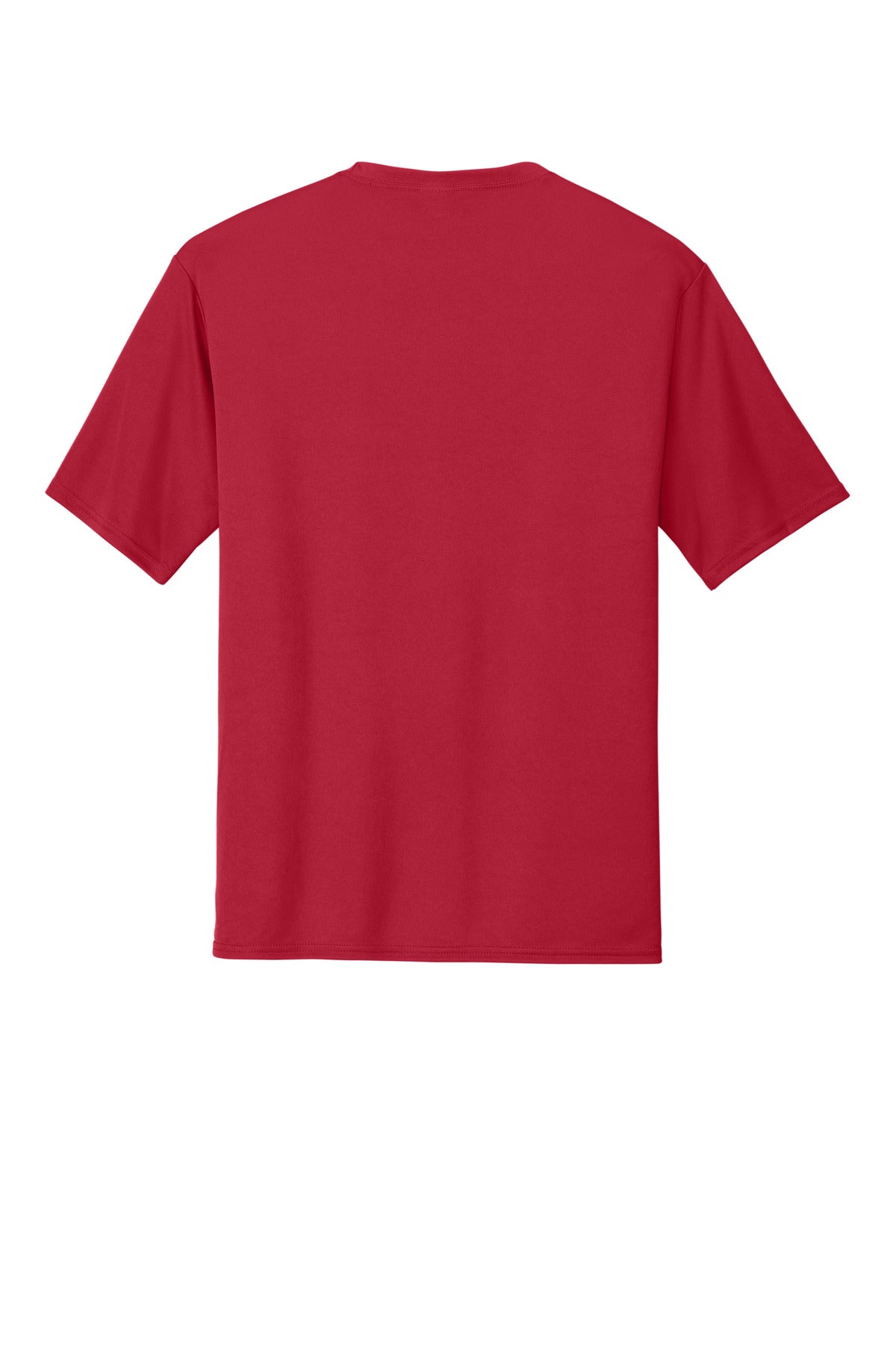 Rear View of Red Port & Co Performance Tee. PC380