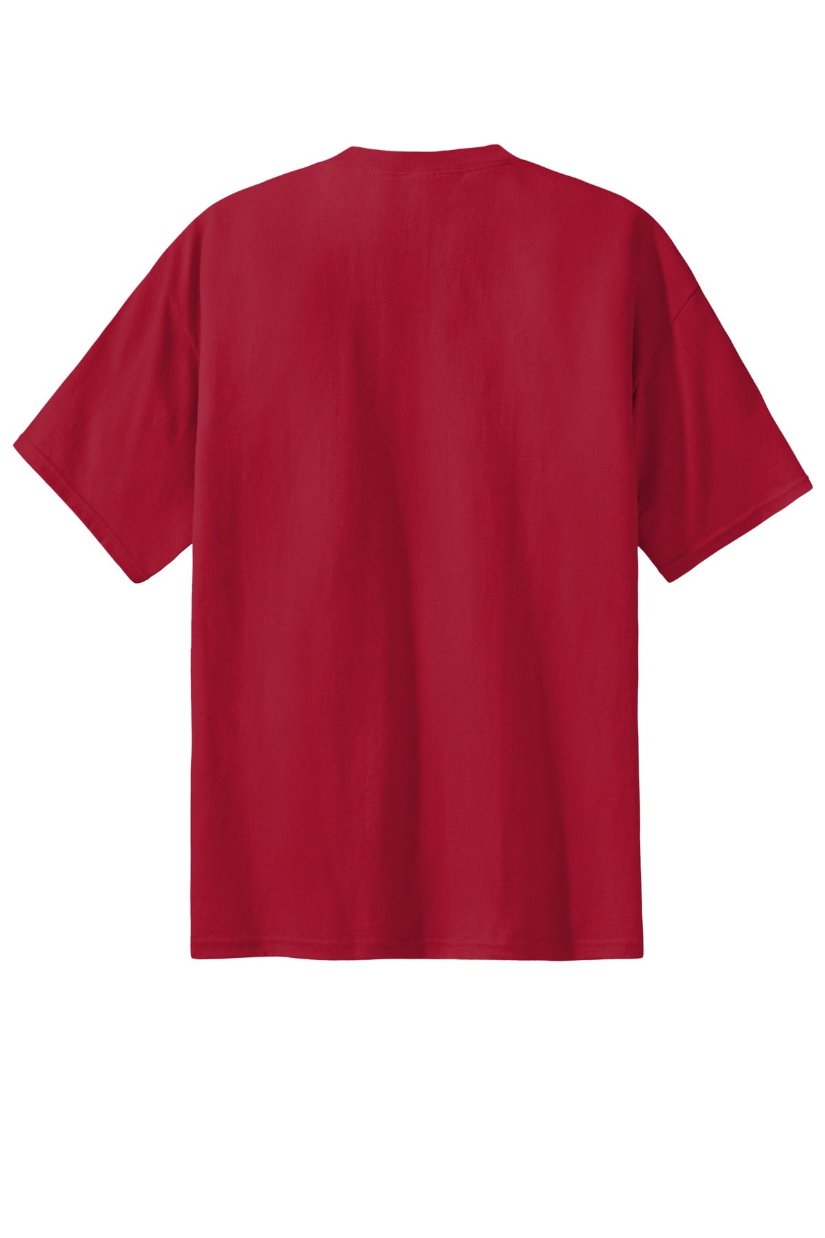 Rear View of Red Port & Co Tall Essential Tee. PC61T