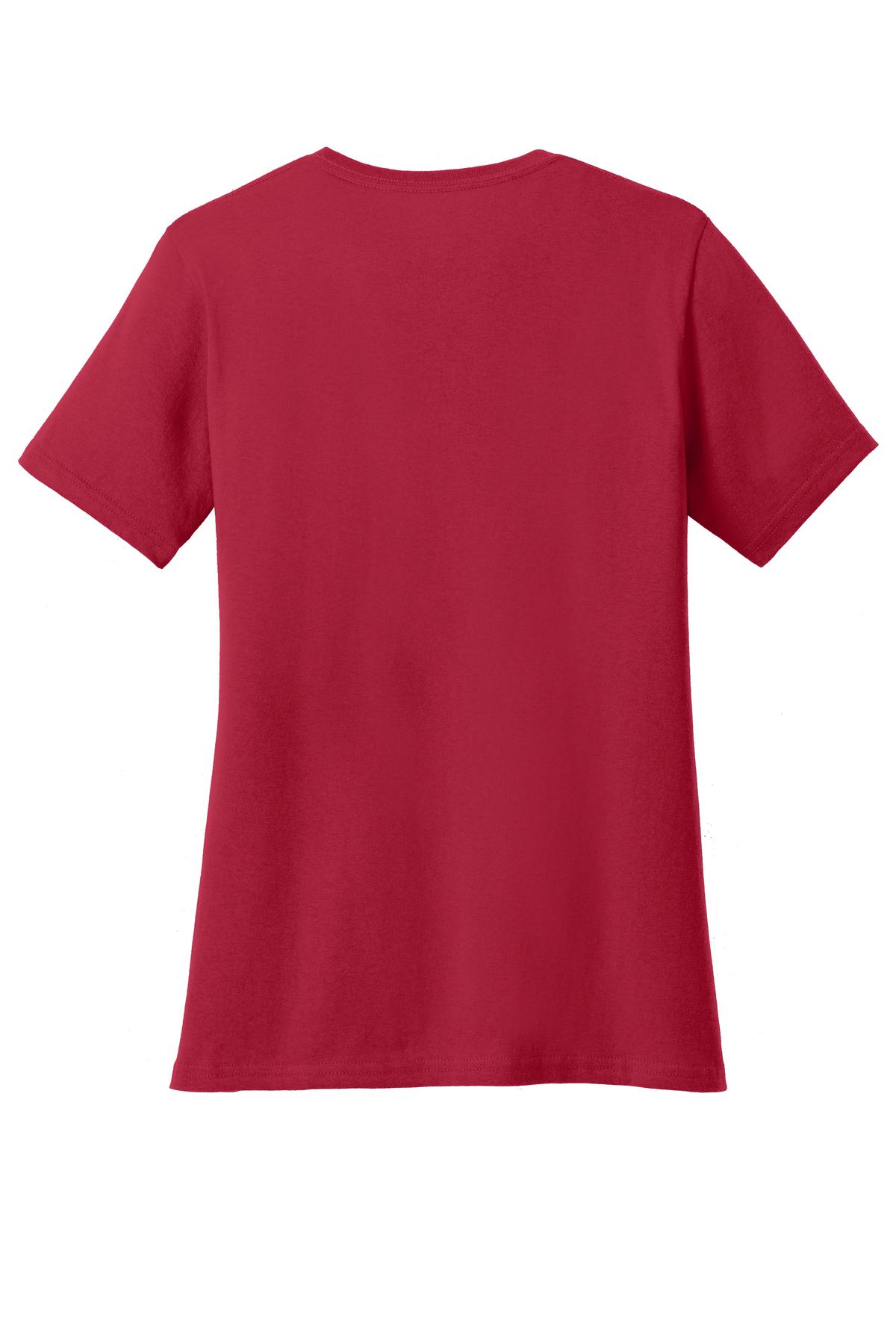 Rear View of Red Port & Co Women's Core Cotton Tee. LPC54