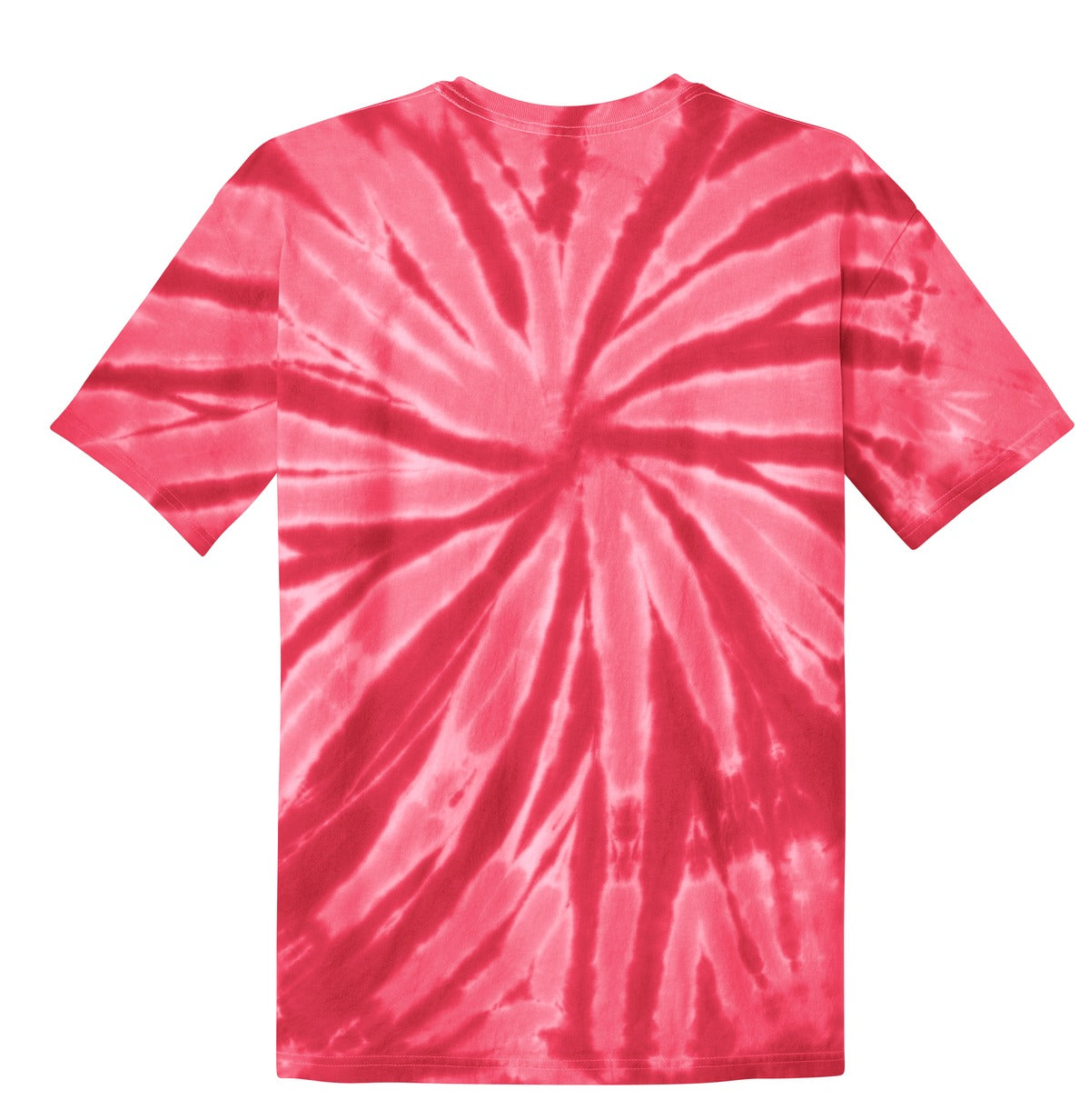 Rear View of Red Port & Co Youth Tie-Dye Tee. PC147Y