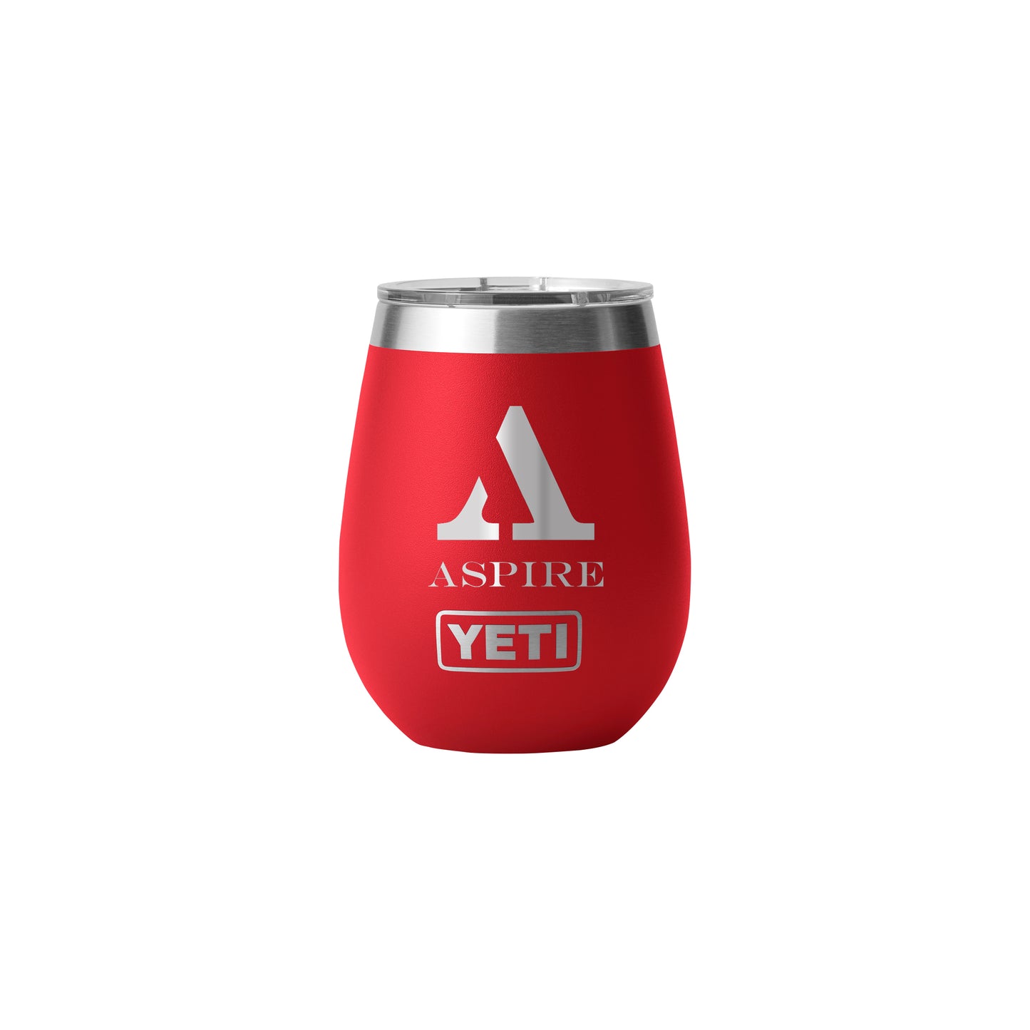 Rear View of Red-Rescue Rambler® 10 oz Wine Tumbler with MagSlider™ Lid