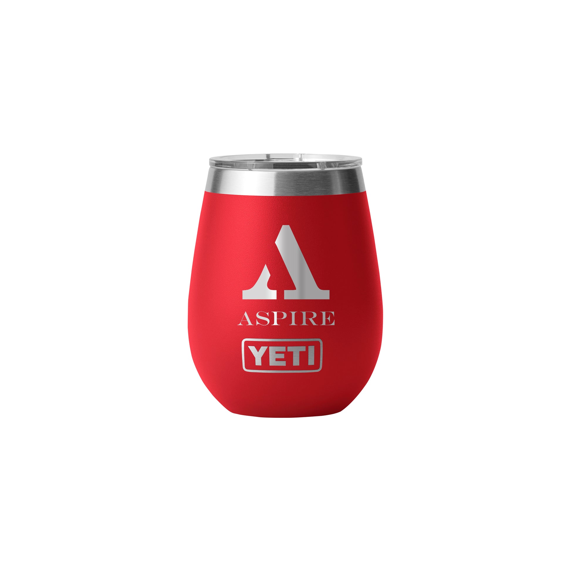 Rear View of Red-Rescue Rambler® 10 oz Wine Tumbler with MagSlider™ Lid