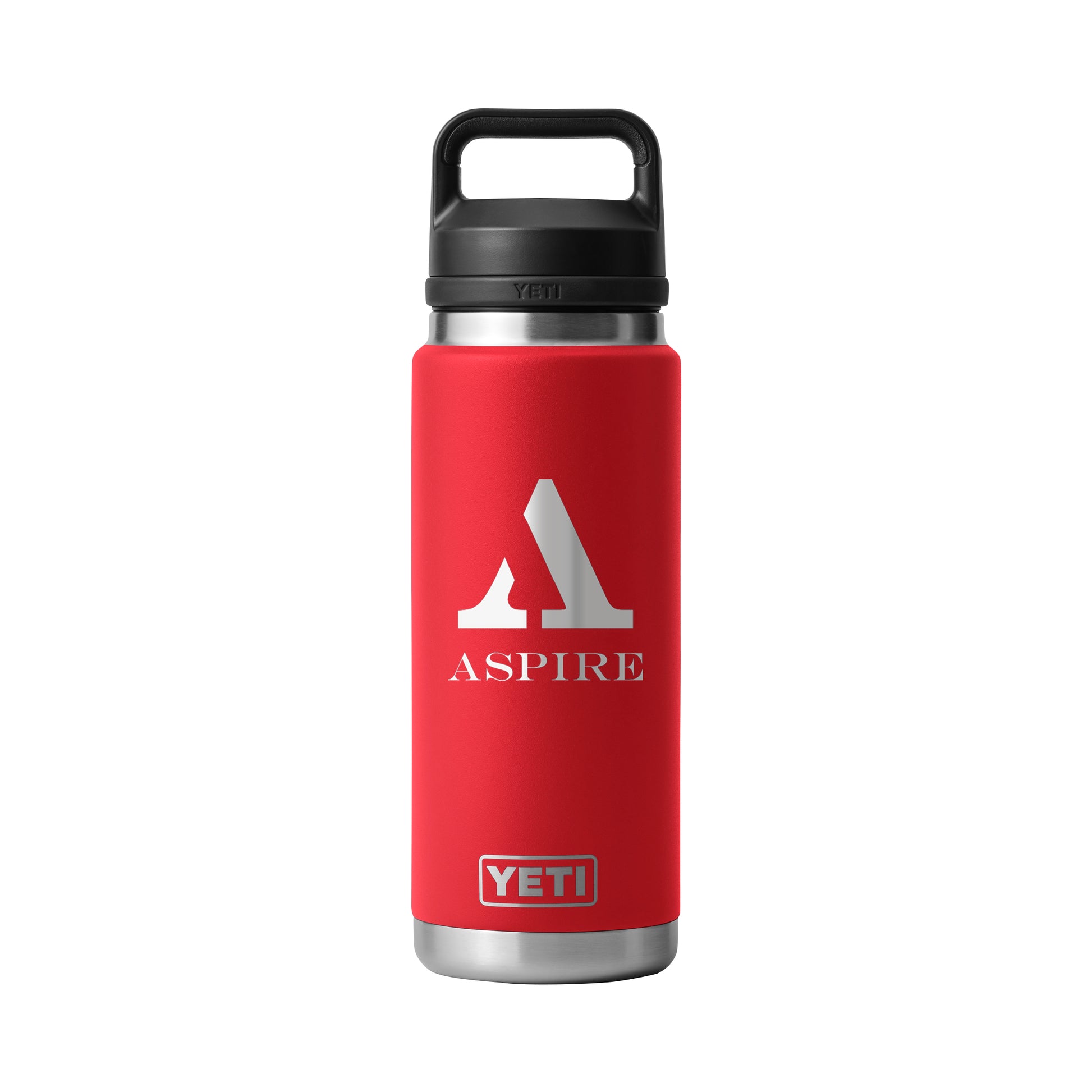 Rear View of Red-Rescue Rambler® 26 oz Water Bottle with Chug Cap