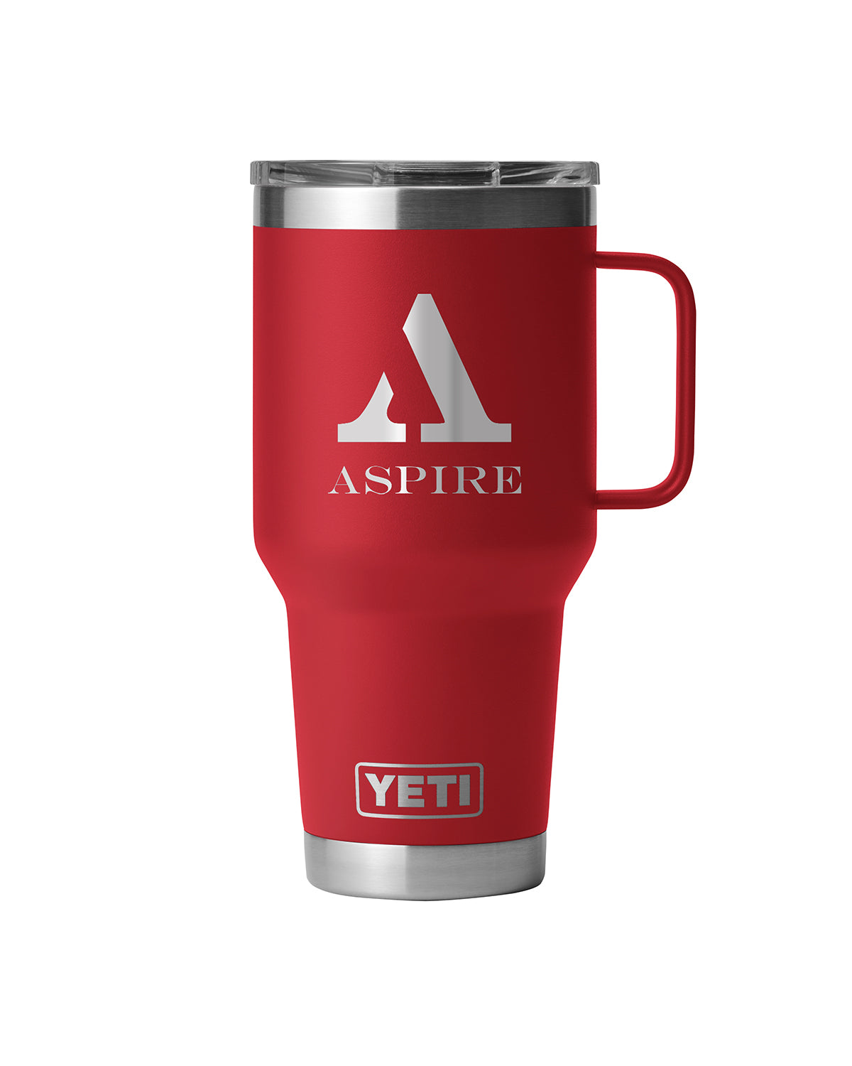 Rear View of Red-Rescue Rambler® 30 oz Travel Mug with StrongHold™ Lid