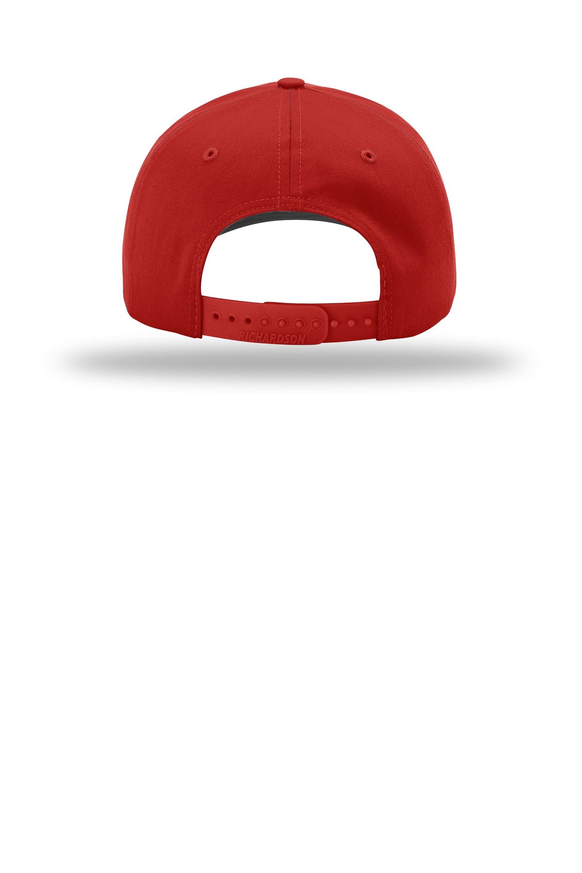Rear View of Red Richardson Pro Twill Snapback 212