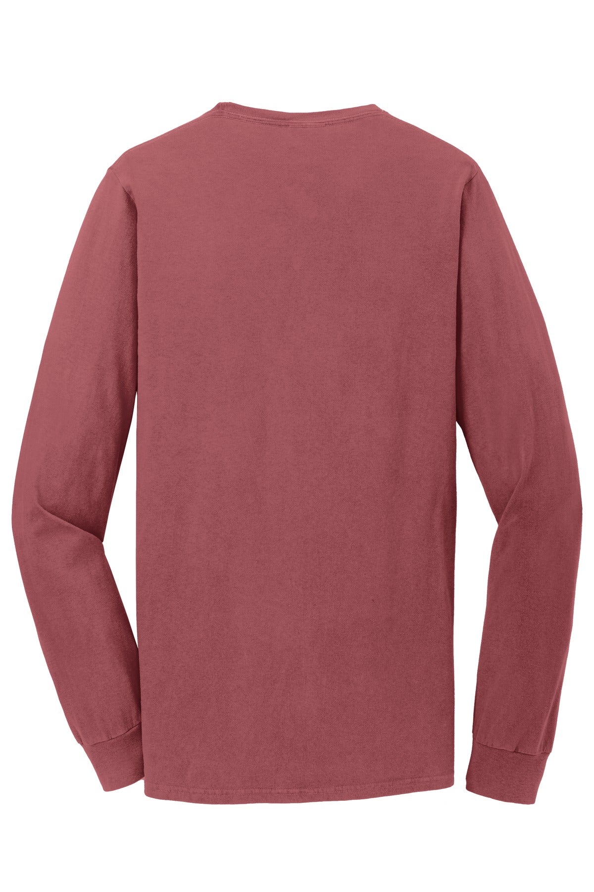 Rear View of Red Rock Port & Co Beach Wash Garment-Dyed Long Sleeve Tee PC099LS