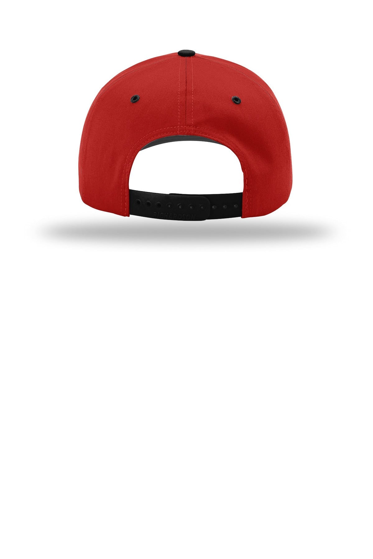 Rear View of Red/Rd/Blk Richardson Pro Twill Snapback 212