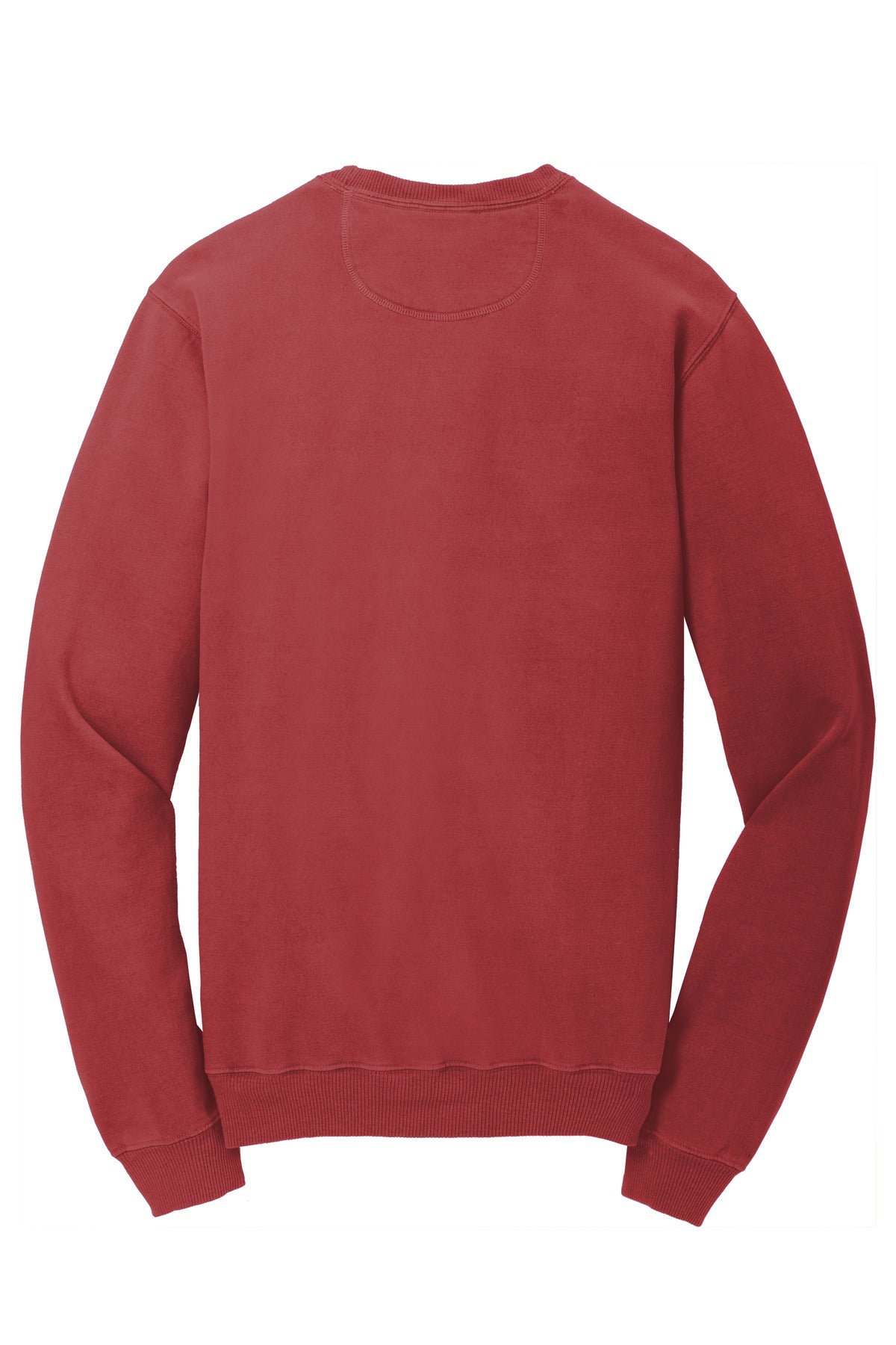 Rear View of Redrock Port & Co Beach Wash Garment-Dyed Crewneck Sweatshirt PC098
