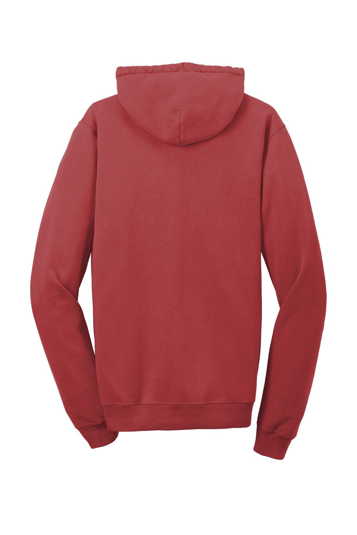 Rear View of Redrock Port & Co Beach Wash Garment-Dyed Pullover Hooded Sweatshirt. PC098H