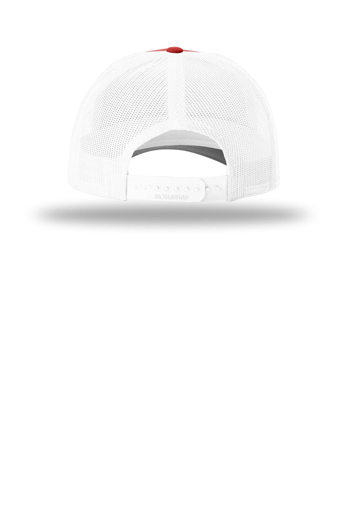 Rear View of Red/White Richardson Low Pro Trucker 115