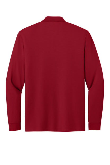 Rear View of RichRed Port Authority Wearever Signature Pique Long Sleeve Polo K200LS