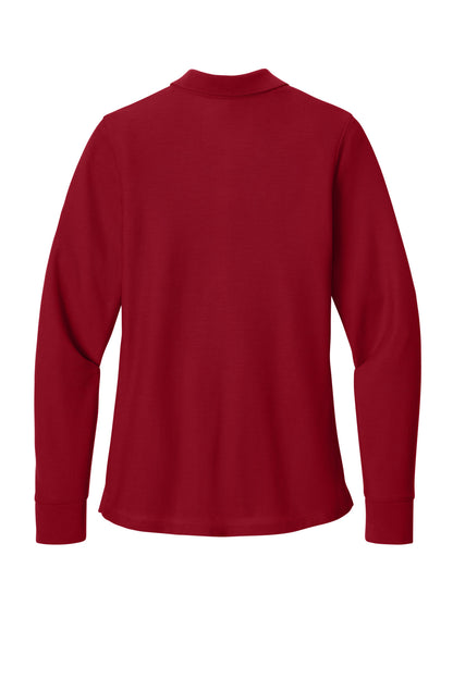Rear View of RichRed Port Authority Women's Wearever Signature Pique Long Sleeve Polo LK200LS