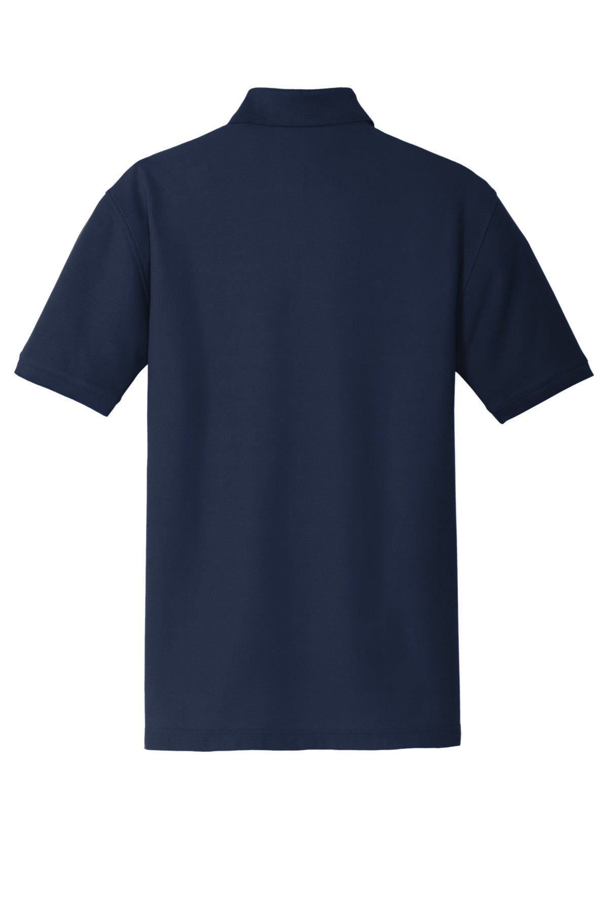 Rear View of River Blue Nvy Port Authority Core Classic Pique Polo. K100