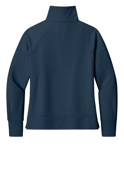 Rear View of RiverBlNv OGIO Women's Luuma 1/2-Zip LOG814
