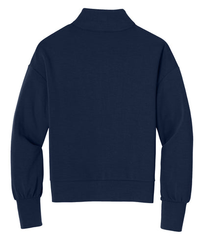 Rear View of RiverBlNv OGIO Women's Transcend 1/4-Zip LOG861