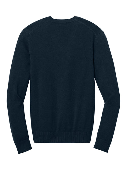 Rear View of RiverBlNv Port Authority Easy Care V-Neck Sweater SW2850