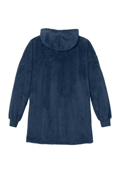 Rear View of RiverBlNv Port Authority Plush Poncho BP42