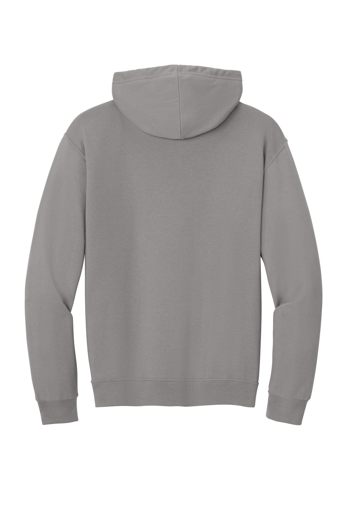 Rear View of Rock Jerzees Ultimate Unisex CVC Ring Spun Hooded Sweatshirt IC49M