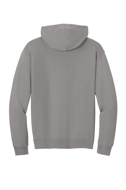 Rear View of Rock Jerzees Ultimate Unisex CVC Ring Spun Hooded Sweatshirt IC49M