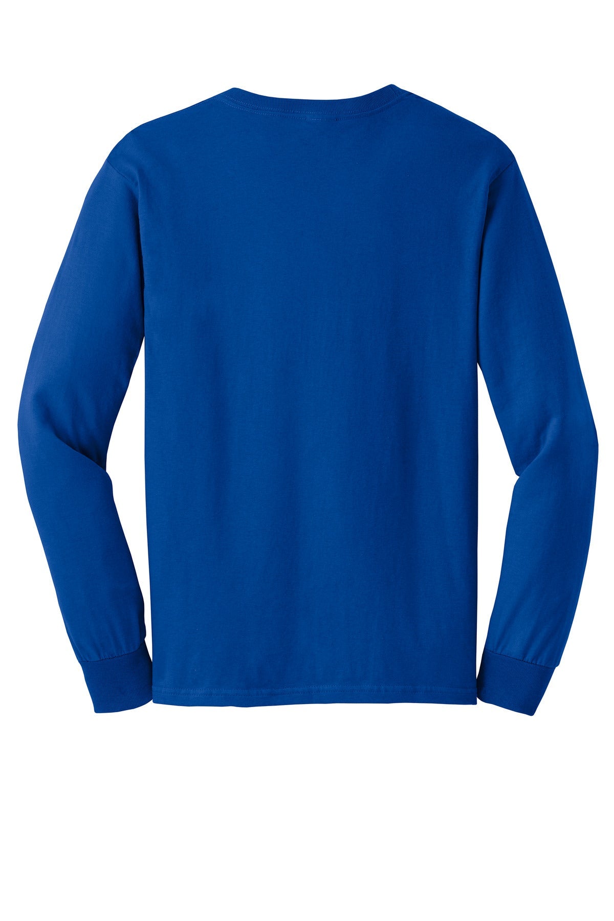Rear View of Royal Gildan - Ultra Cotton 100% US Cotton Long Sleeve T-Shirt. G2400