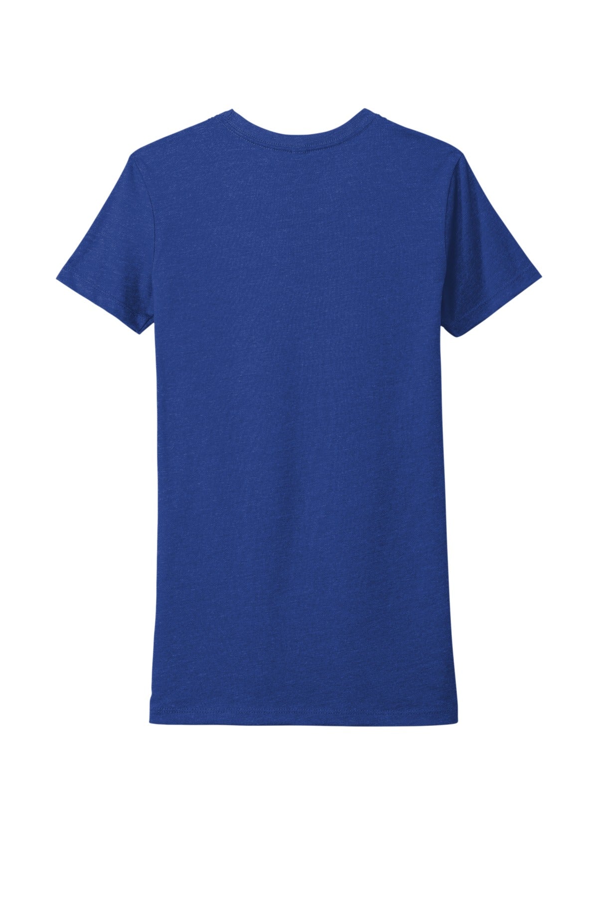Rear View of Royal Next Level Apparel Women's CVC Tee. NL6610