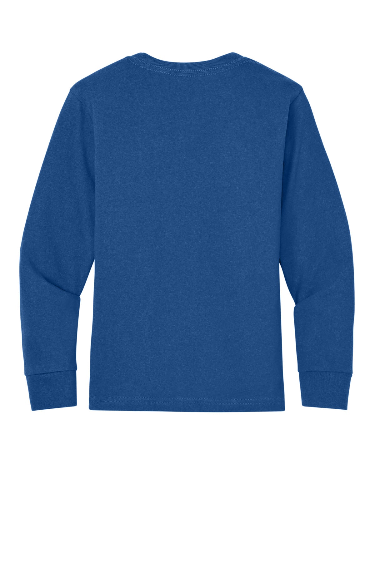 Rear View of Royal Next Level Apparel Youth Cotton Long Sleeve Tee NL3311