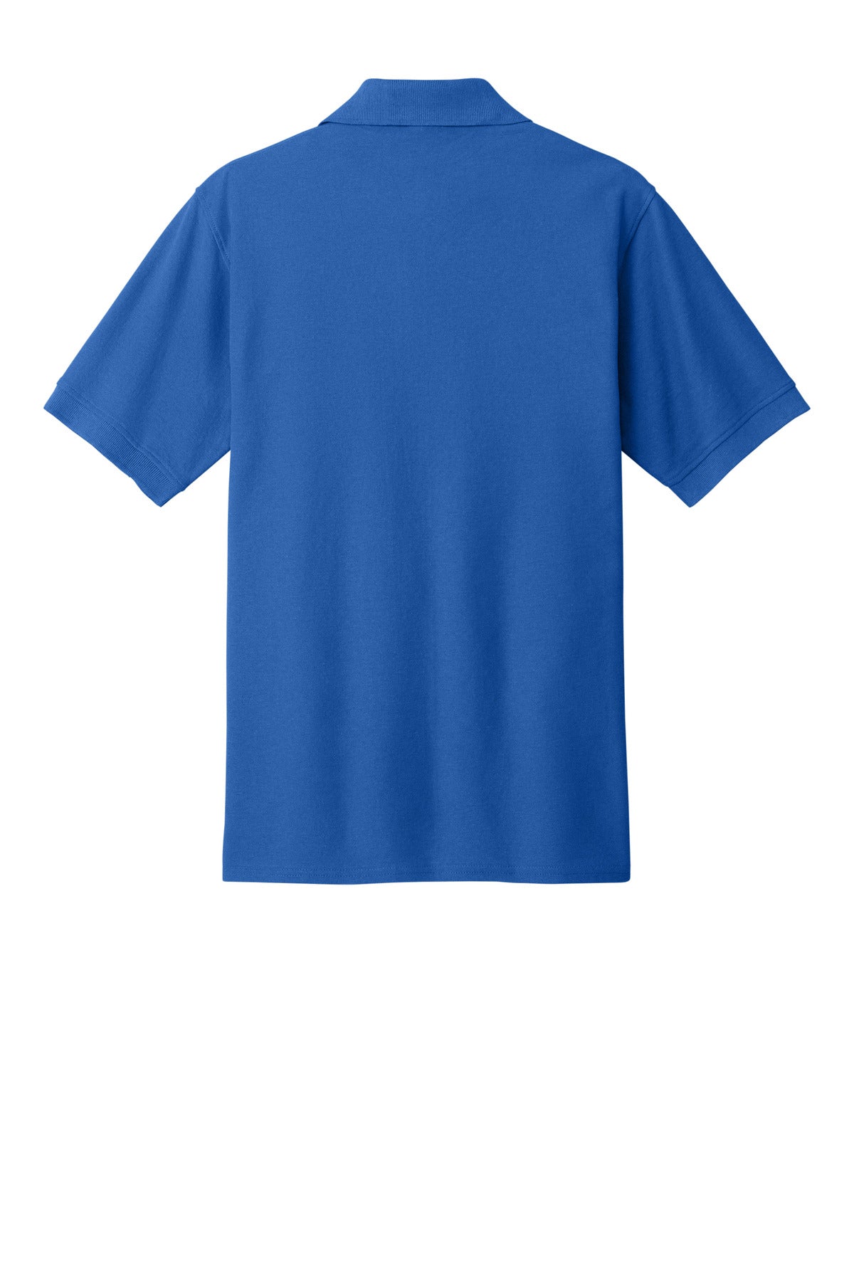 Rear View of Royal Port & Co Core Blend Pique Polo. KP155