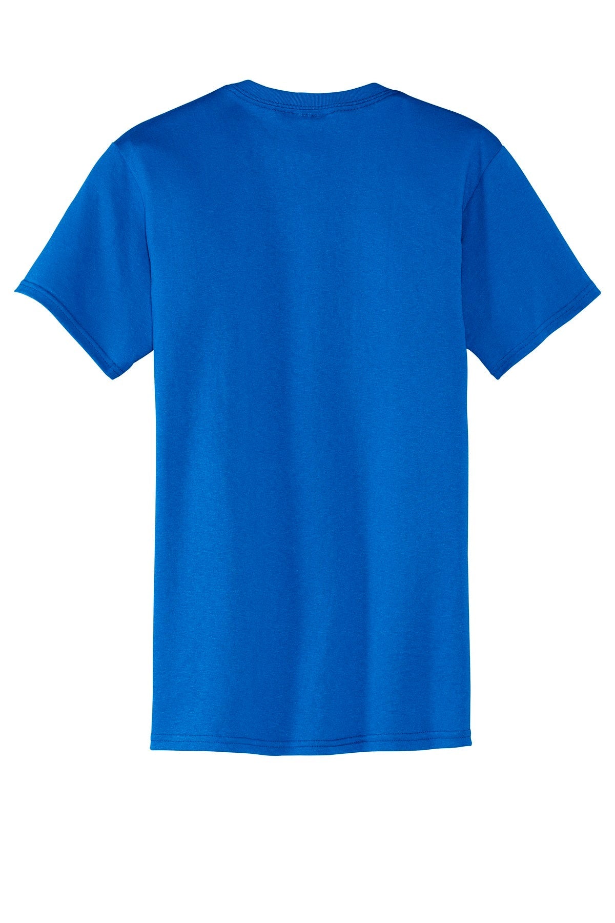 Rear View of Royal Port & Co Core Blend Pocket Tee. PC55P