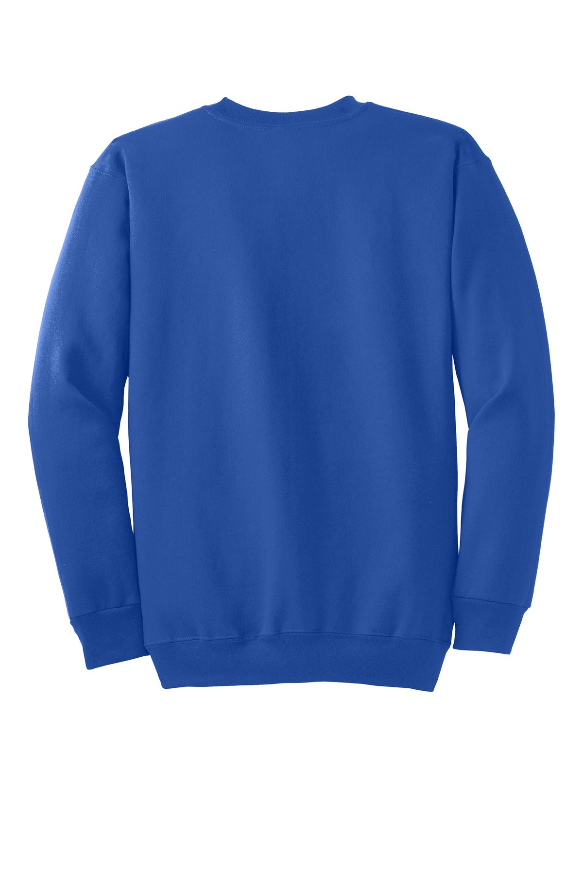 Rear View of Royal Port & Co Essential Fleece Crewneck Sweatshirt. PC90