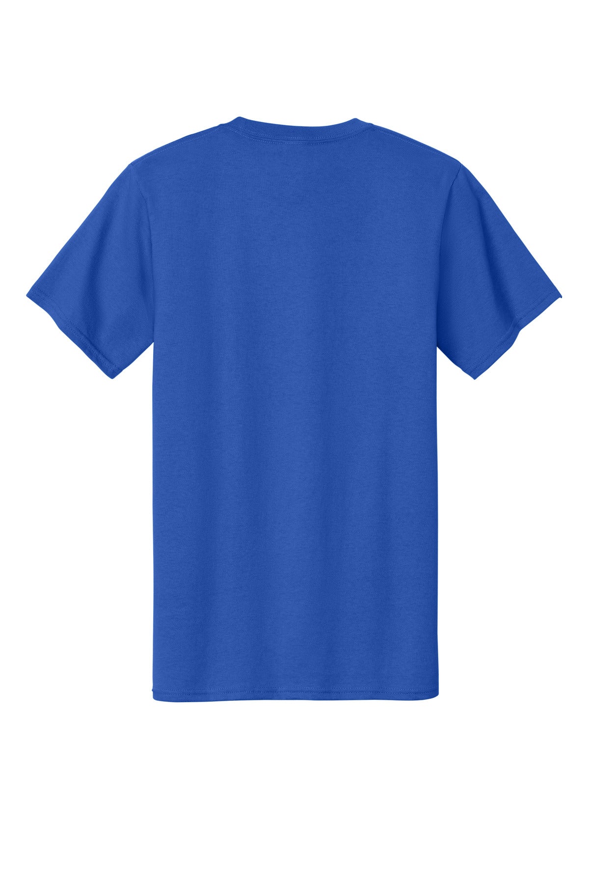 Rear View of Royal Port & Co Tall Essential Tee. PC61T
