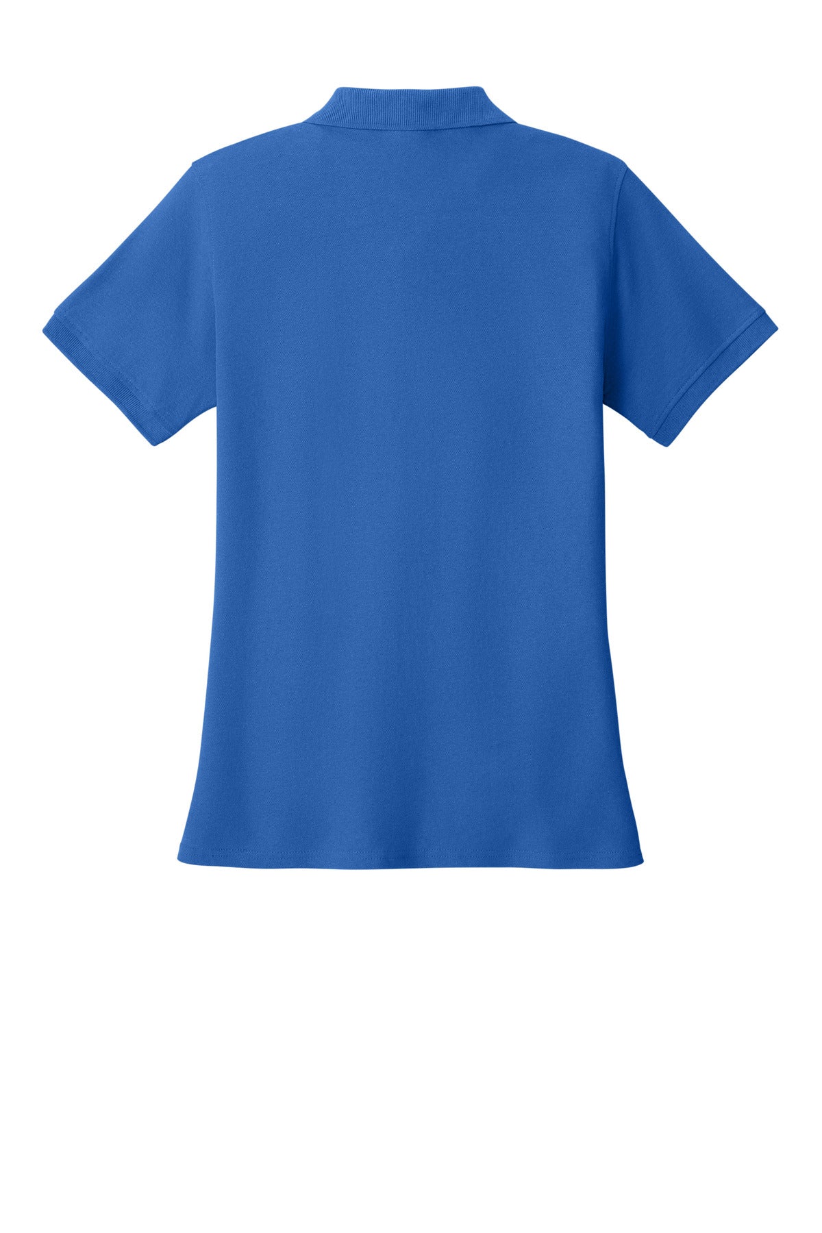 Rear View of Royal Port & Co Women's Core Blend Pique Polo. LKP155