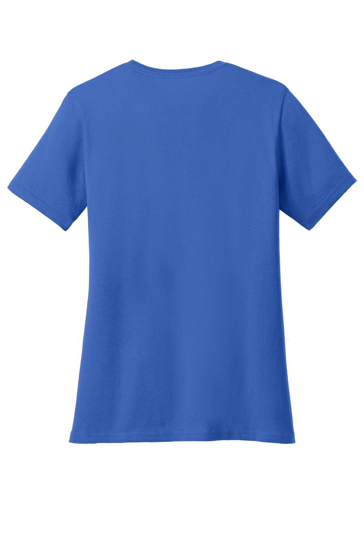 Rear View of Royal Port & Co Women's Core Cotton Tee. LPC54