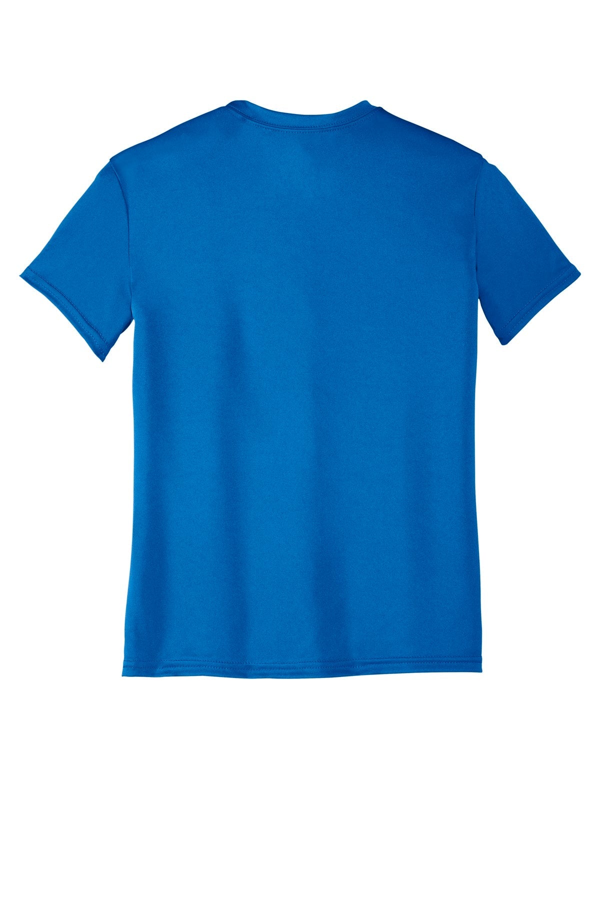 Rear View of Royal Port & Co Youth Performance Tee. PC380Y
