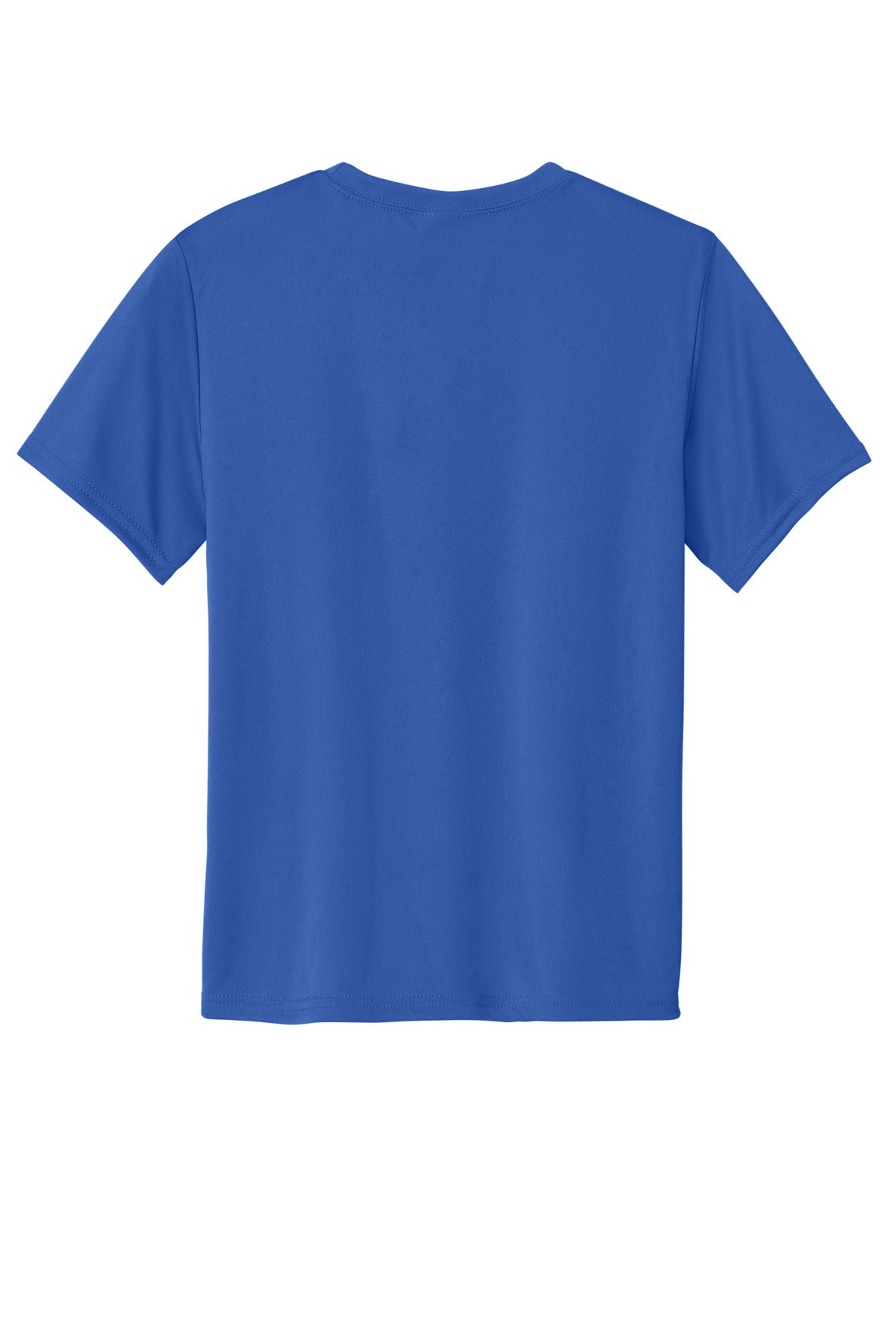 Rear View of Royal Port & Co Youth Performance Tee. PC380Y