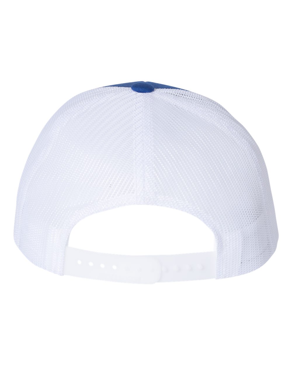 Rear View of Royal/ White Low Pro Trucker Cap - 115