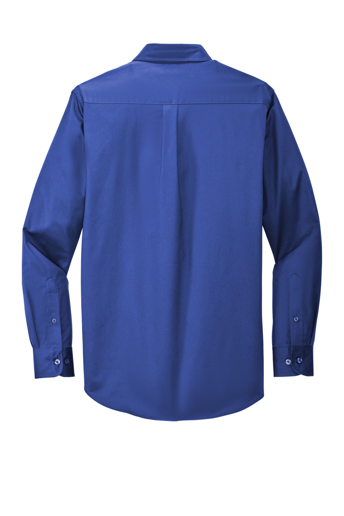 Rear View of Royal/Cl Navy Port Authority Long Sleeve Easy Care Shirt S608