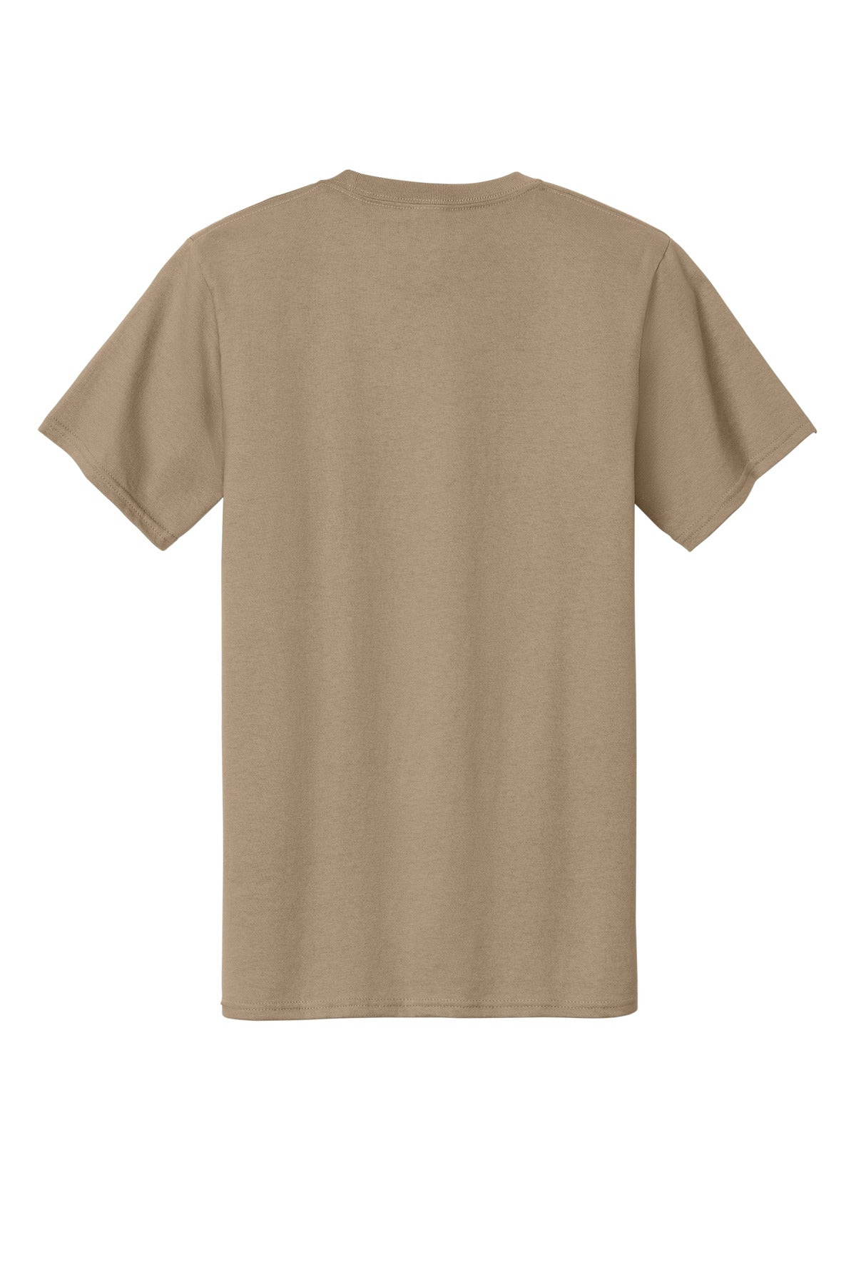 Rear View of Sand Port & Co Tall Essential Tee. PC61T