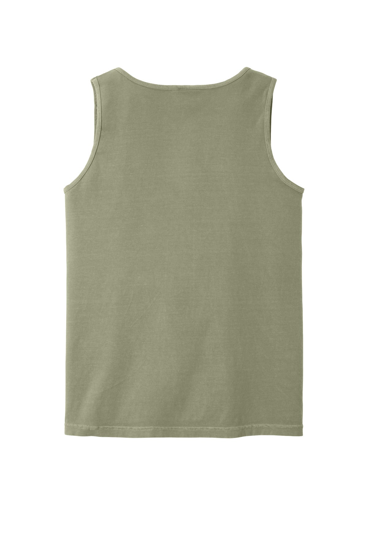 Rear View of Sandstone COMFORT COLORS Heavyweight Ring Spun Tank Top. 9360