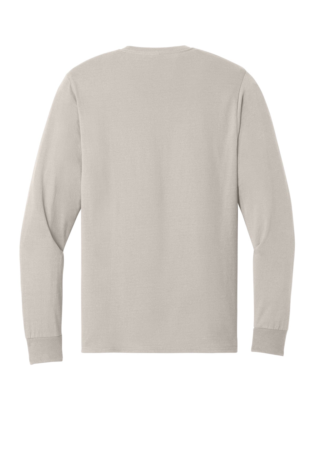 Rear View of Sandstone Jerzees - Dri-Power 50/50 Cotton/Poly Long Sleeve T-Shirt. 29LS