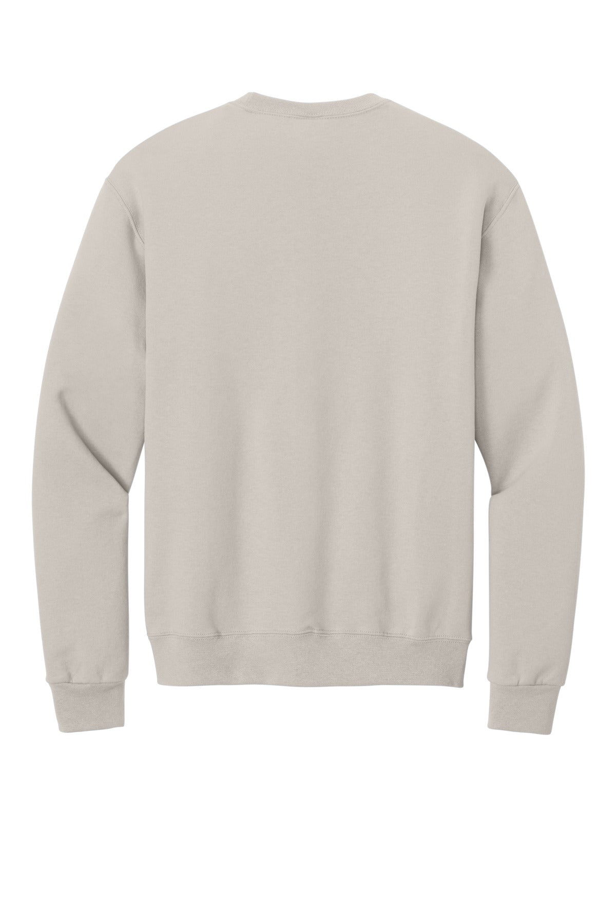 Rear View of Sandstone Jerzees - NuBlend Crewneck Sweatshirt. 562M