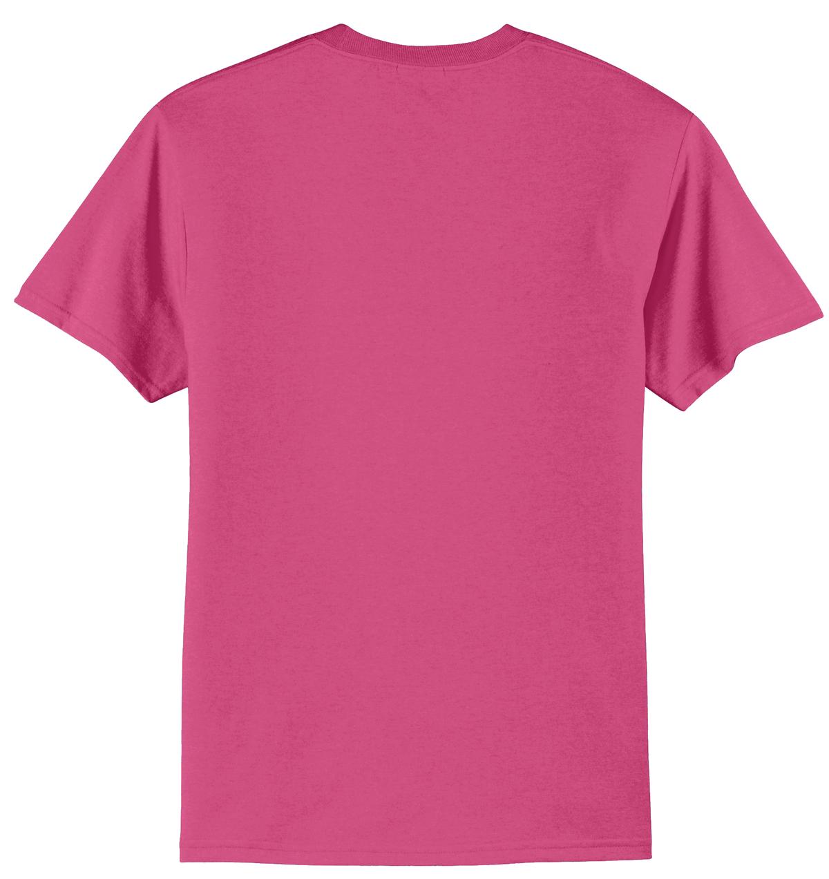 Rear View of Sangria Port & Co Core Blend Tee. PC55