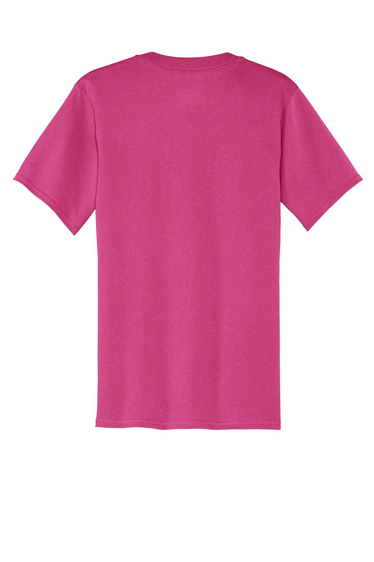Rear View of Sangria Port & Co Core Cotton Pocket Tee. PC54P
