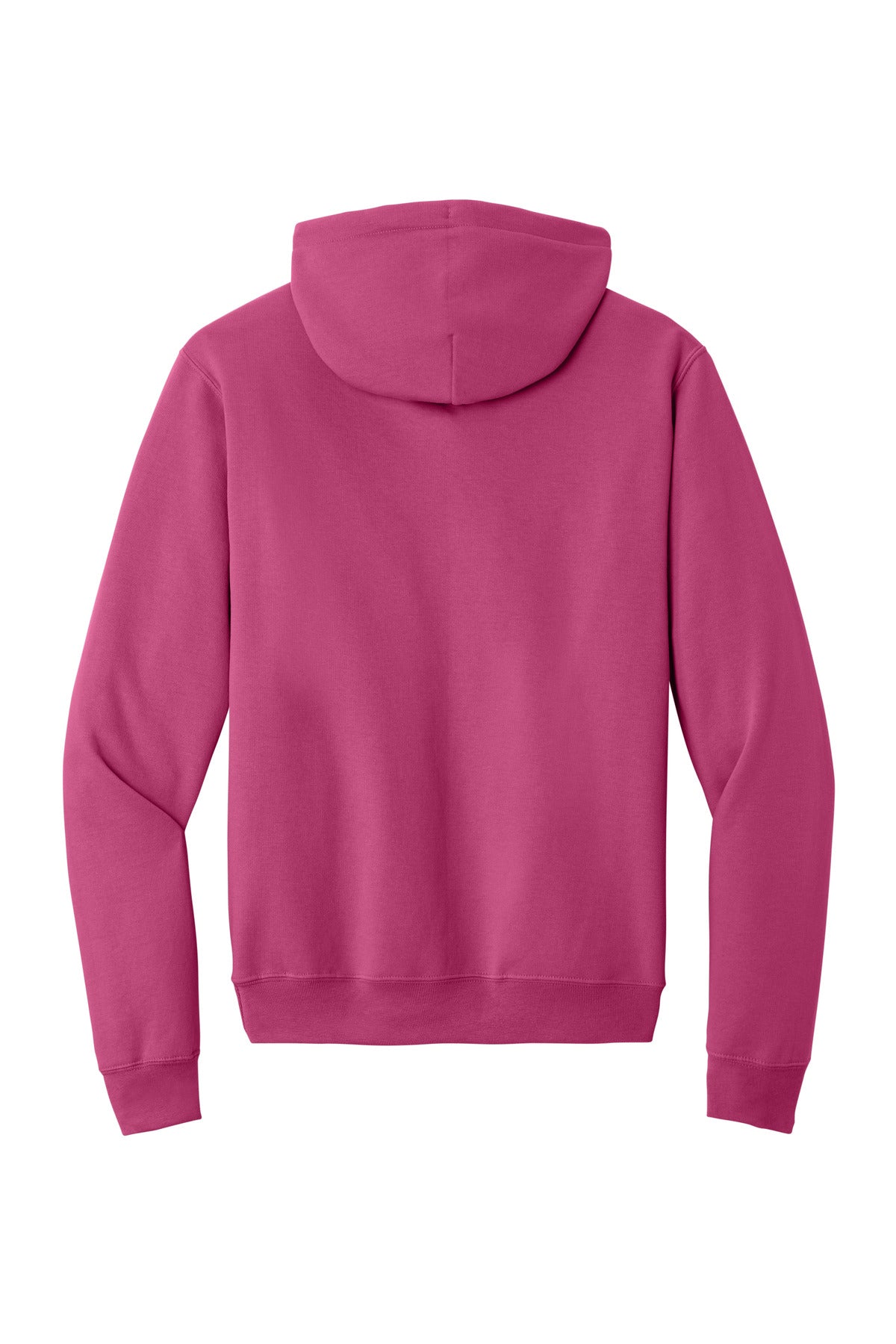 Rear View of Sangria Port & Co Core Fleece Pullover Hooded Sweatshirt. PC78H