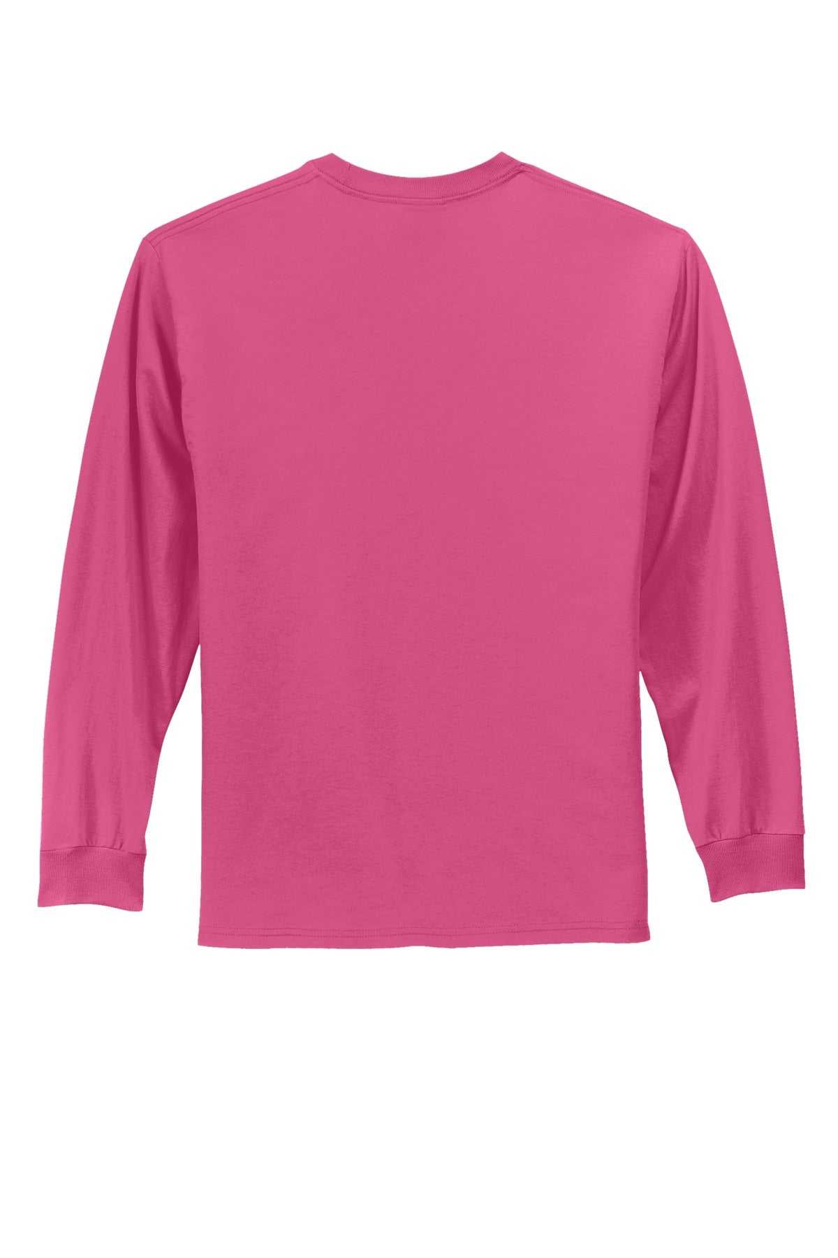 Rear View of Sangria Port & Co Long Sleeve Essential Tee. PC61LS