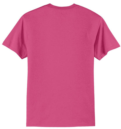 Rear View of Sangria Port & Co Tall Core Blend Tee. PC55T