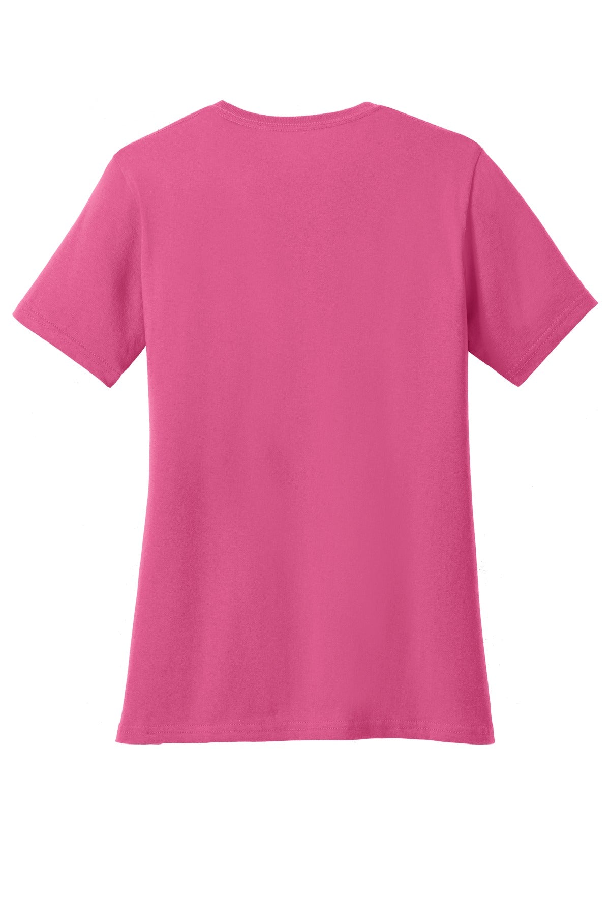 Rear View of Sangria Port & Co Women's Core Cotton V-Neck Tee. LPC54V